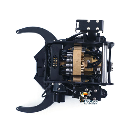 Super Frog 3CH Valve Hydraulic Wrist Metal Ripper Metal Narrow Bucket for 1/14 Metal RC Excavator E400 Pro Remote Control Digger Model Construction Machine