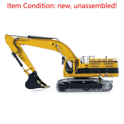 LESU C374F 1/14 Metal Hydraulic RC Excavator Realistic Digger Model B0001 KIT Hobbywing Brushless ESC 6CH Brass Valve Light System for Backyard Fun