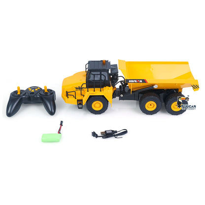 TOUCAN RC HOBBY HUINA 553 1/16 Half Metal Electric Remote Control Dump Truck RC Construction Vehicle Tipper Lights Sounds Effect RTR Model