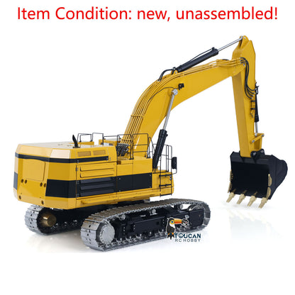 LESU C374F 1/14 Metal Hydraulic RC Excavator Realistic Digger Model B0001 KIT Hobbywing Brushless ESC 6CH Brass Valve Light System for Backyard Fun