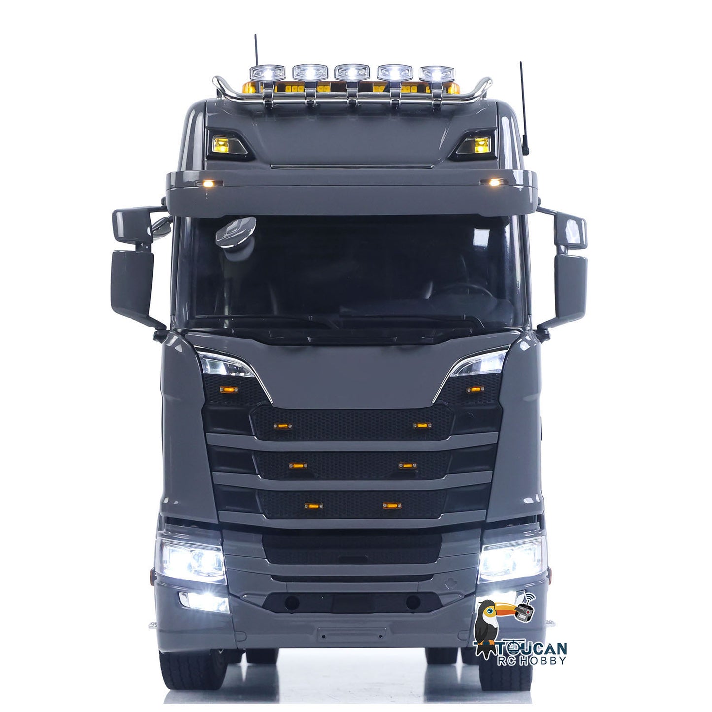 Metal Chassis Fifth Wheel 4X4 1/14 3Speed Radio Control Tractor Truck 770S Axle Locks Brushed ESC Motor Light System No Battery