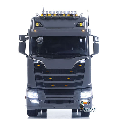 Metal Chassis Fifth Wheel 4X4 1/14 3Speed Radio Control Tractor Truck 770S Axle Locks Brushed ESC Motor Light System No Battery