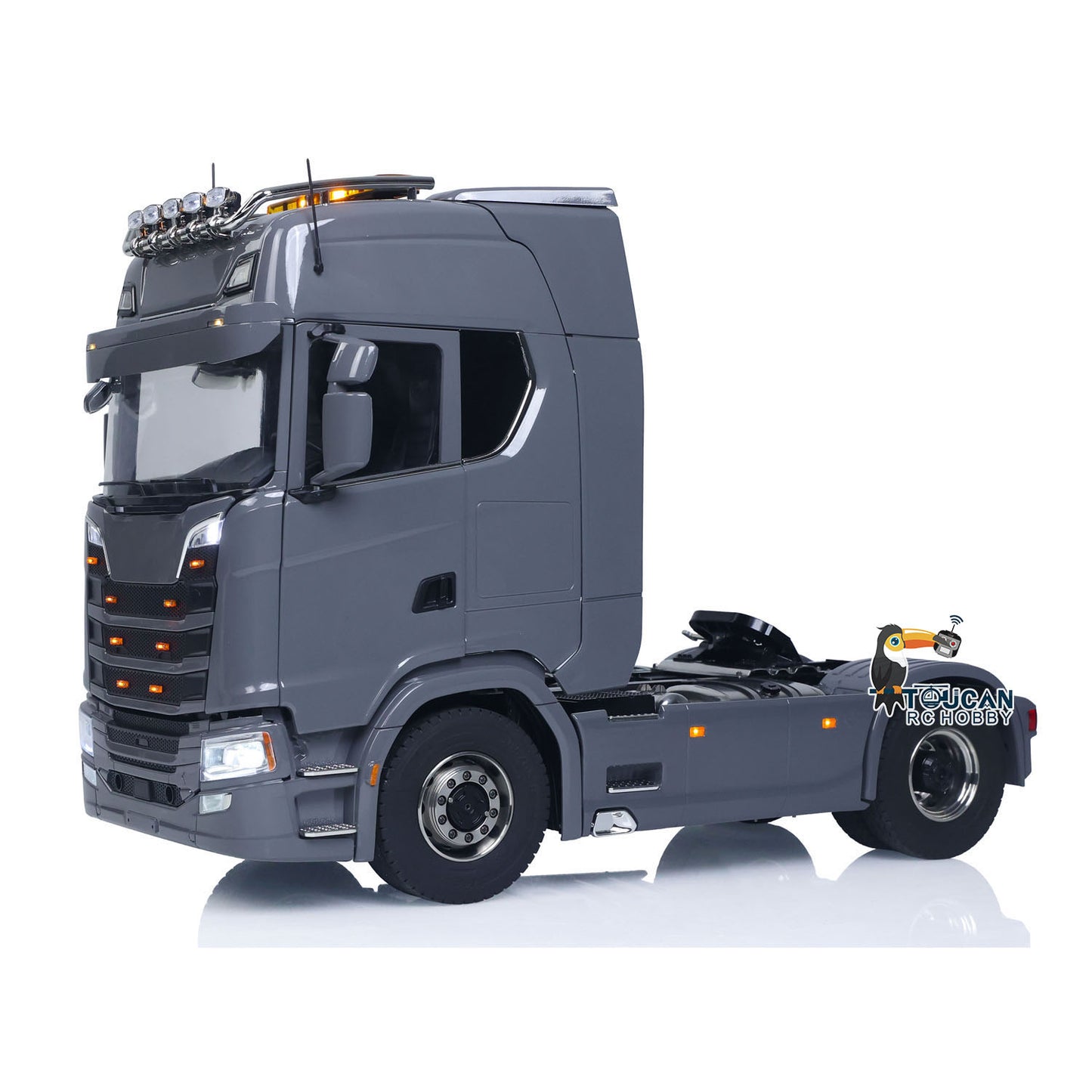 Metal Chassis Fifth Wheel 4X4 1/14 3Speed Radio Control Tractor Truck 770S Axle Locks Brushed ESC Motor Light System No Battery