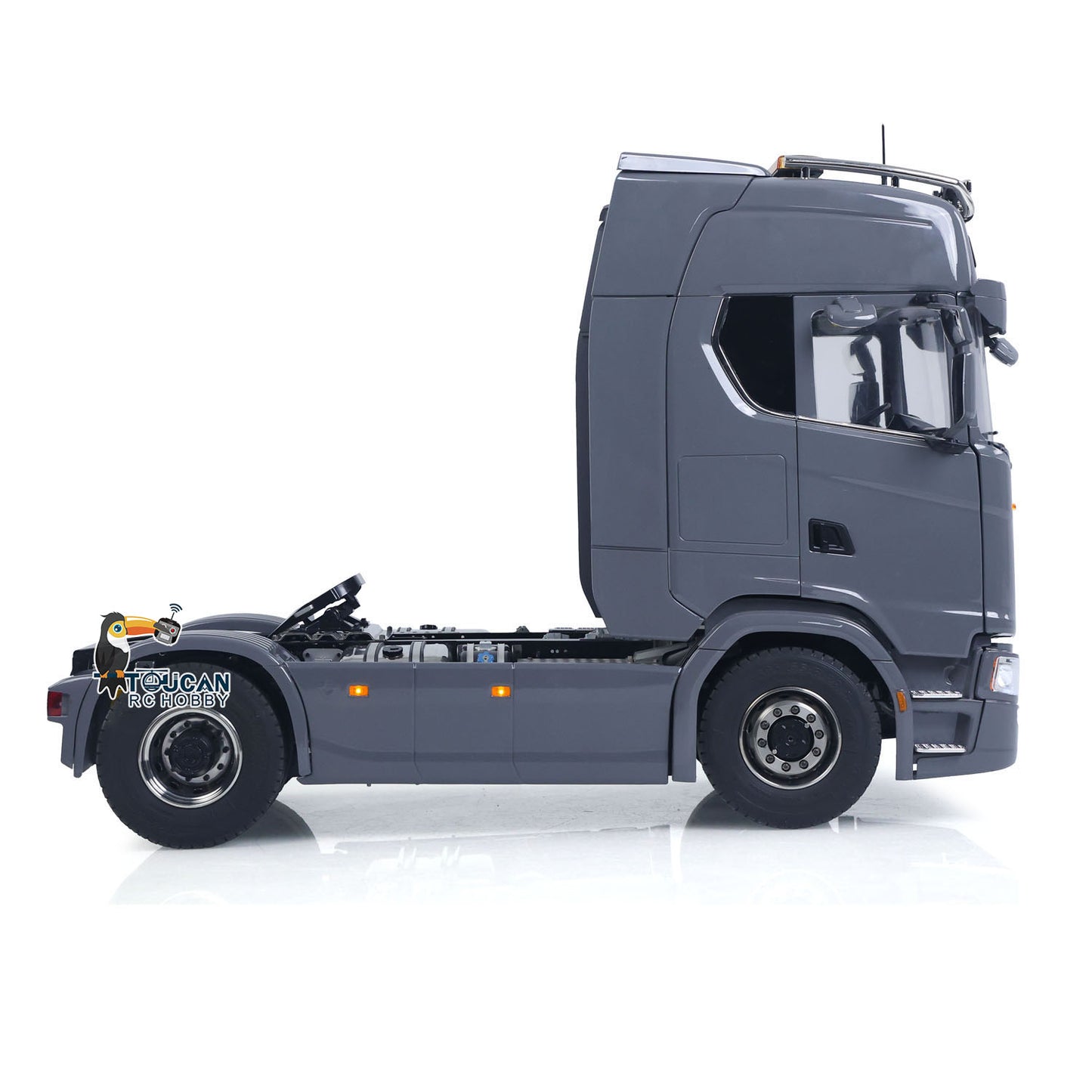 Metal Chassis Fifth Wheel 4X4 1/14 3Speed Radio Control Tractor Truck 770S Axle Locks Brushed ESC Motor Light System No Battery