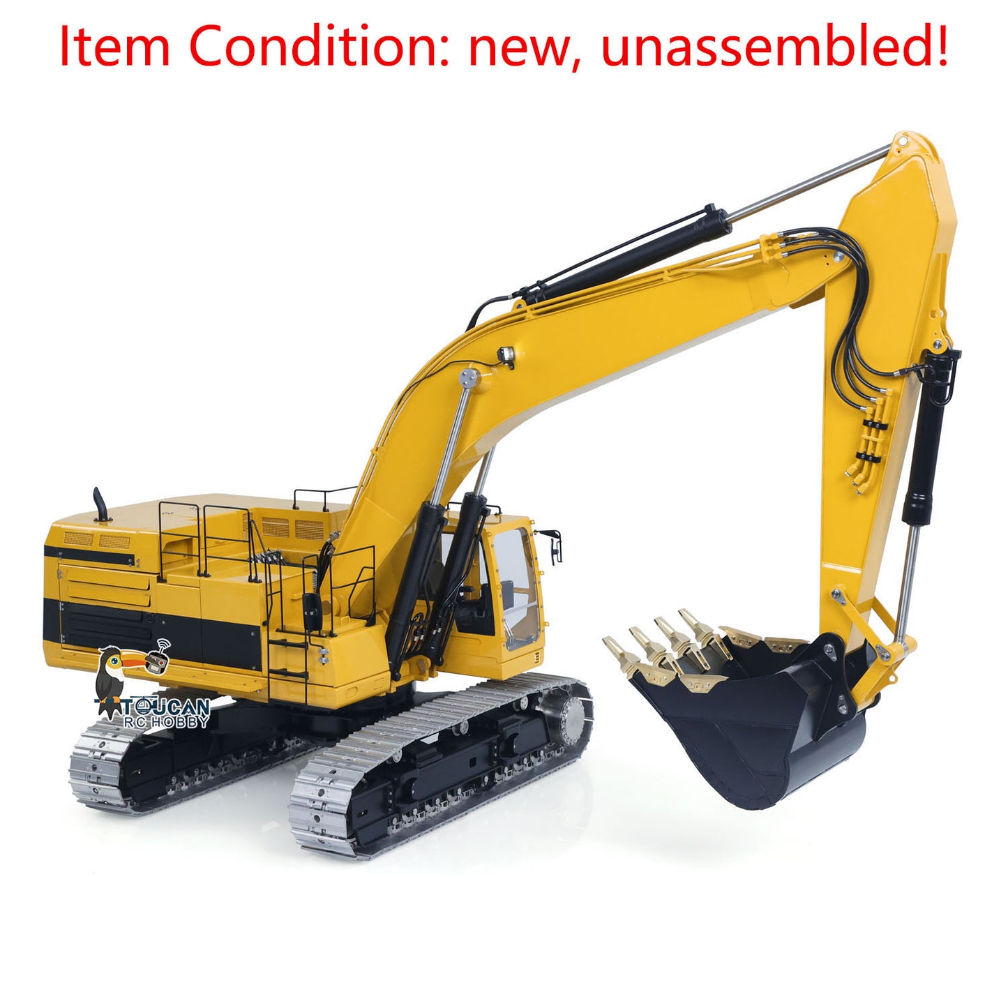 LESU C374F 1/14 Metal Hydraulic RC Excavator Realistic Digger Model B0001 KIT Hobbywing Brushless ESC 6CH Brass Valve Light System for Backyard Fun