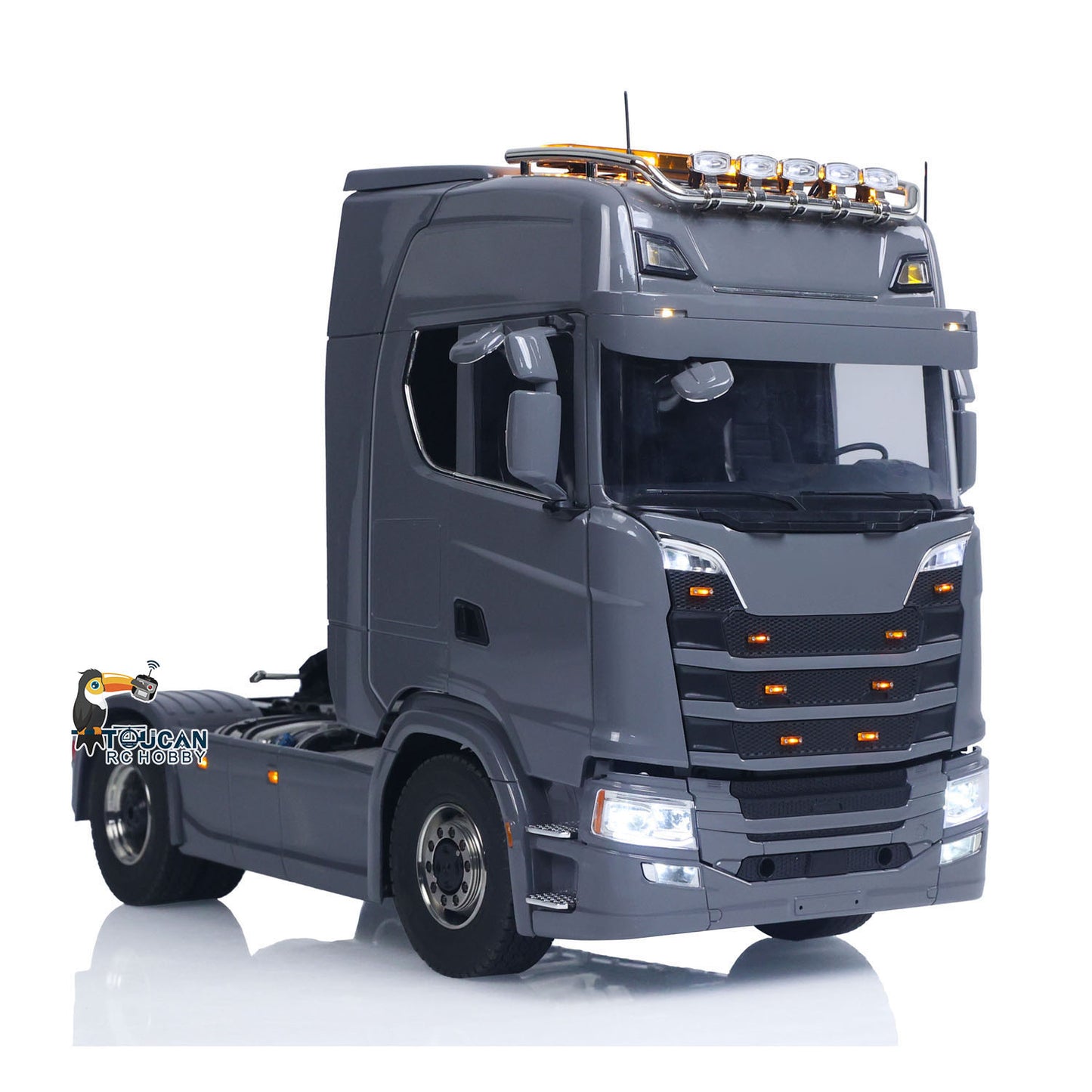 Metal Chassis Fifth Wheel 4X4 1/14 3Speed Radio Control Tractor Truck 770S Axle Locks Brushed ESC Motor Light System No Battery