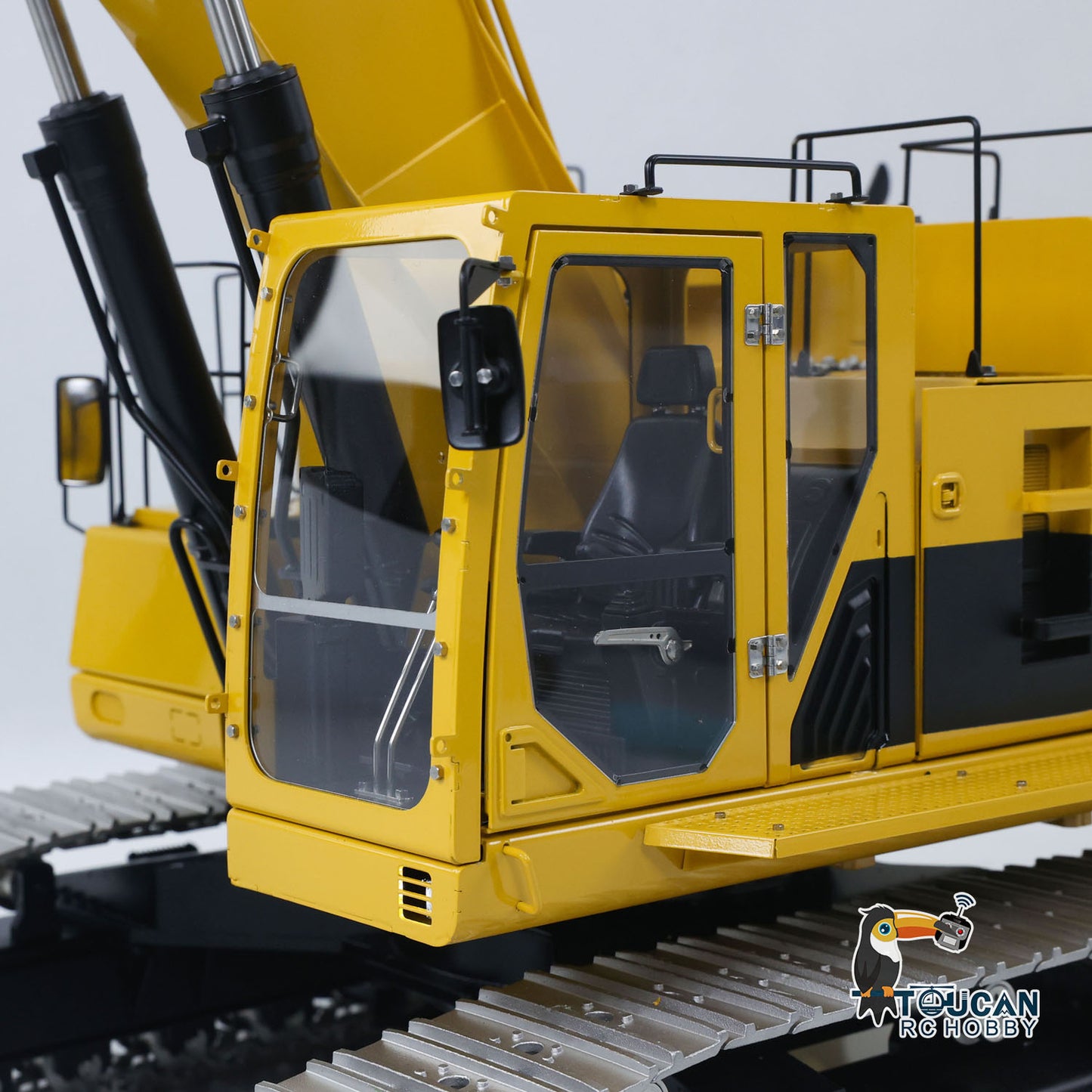 LESU C374F 1/14 Metal Hydraulic RC Excavator Realistic Digger Model B0001 KIT Hobbywing Brushless ESC 6CH Brass Valve Light System for Backyard Fun