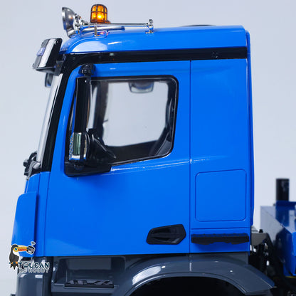 Toucanhobby 1/14 10x10 Metal RC Hydraulic Roll on off Crane Dumper Truck Tipper Vehicle 3-Speed Gearbox Rear Steering Lift XELite Controller 9-way Reversing Valve Light