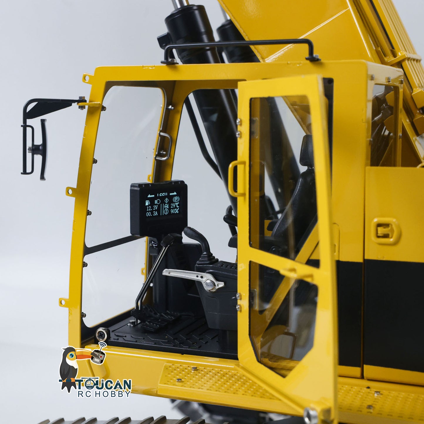 In Stock LESU 1/14 Metal Hydraulic RC Excavator C374F Remote Control Heavy Construction Digger Model Paladin PL18EV LITE 6CH Valve Sound Light Battery LCD Screen Motor