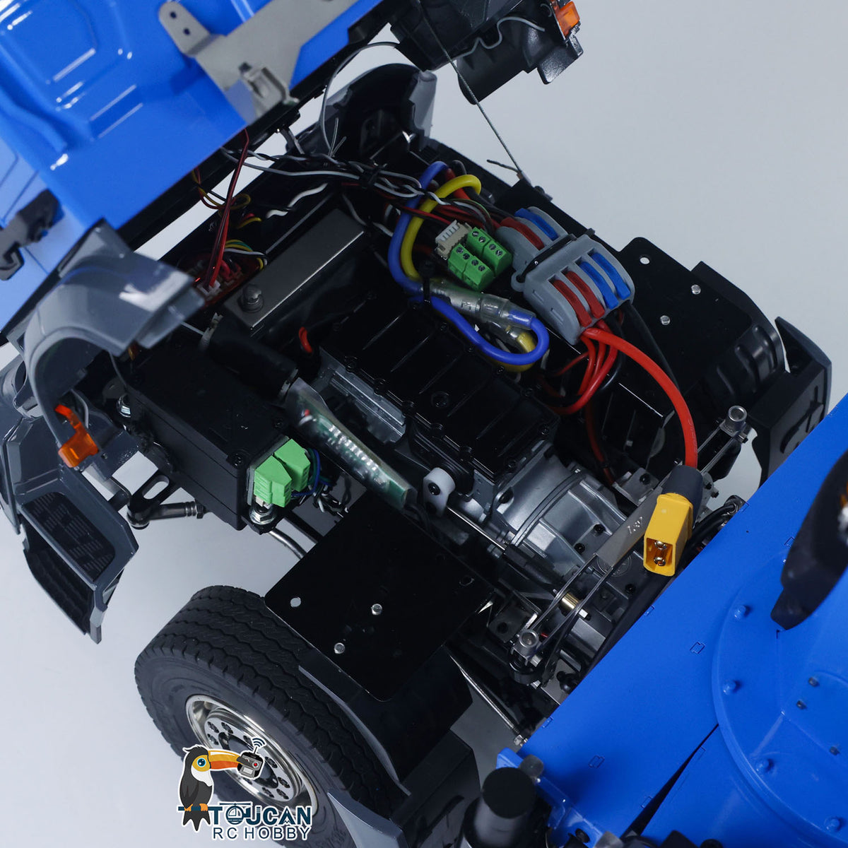 TOUCAN RC HOBBY LXY 1/14 10x10 Radio Controlled Hydraulic Crane Dump Metal Lorry Car Rear Axle Steering 2mm Piping System Replaceable Bucket
