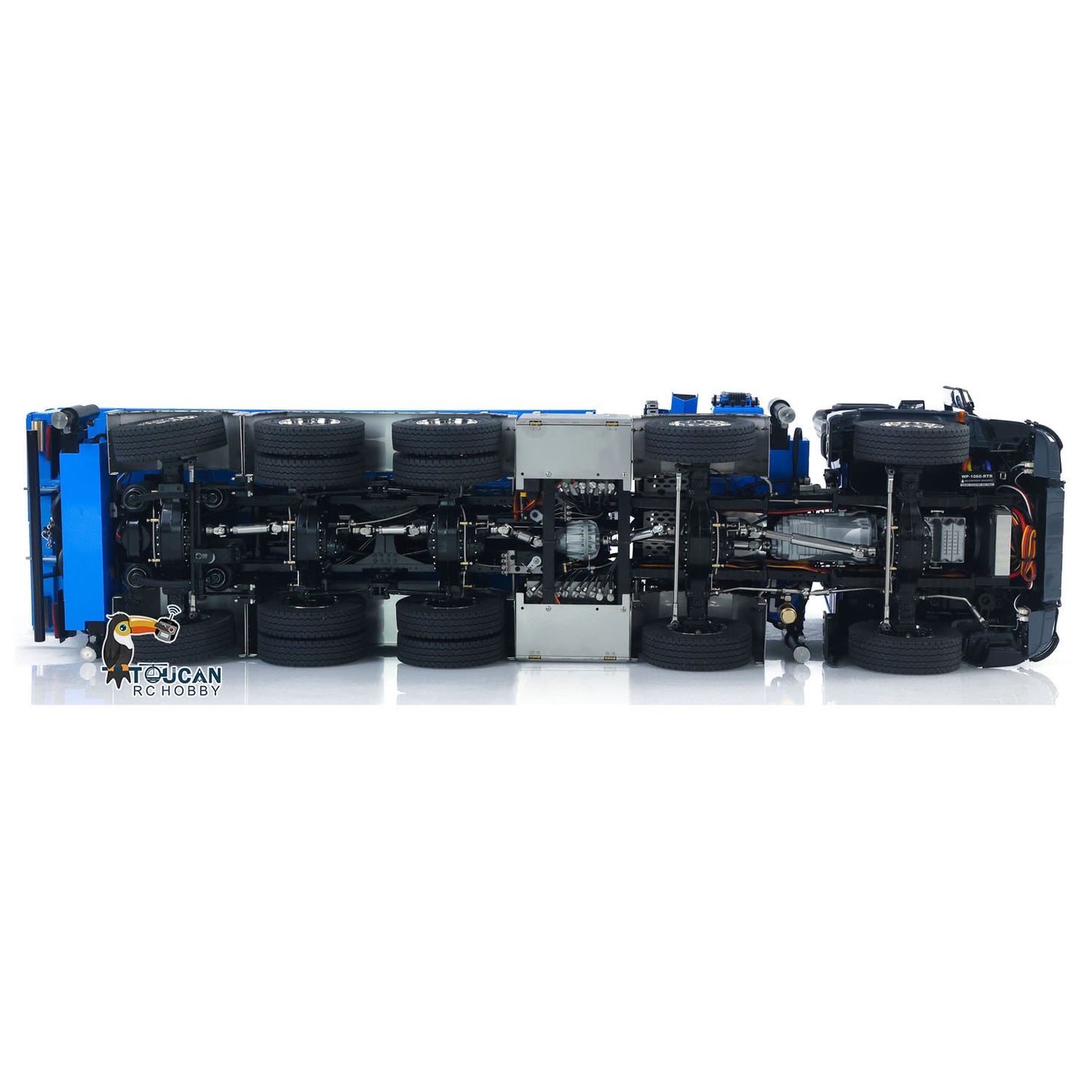 Toucanhobby 1/14 10x10 Metal RC Hydraulic Roll on off Crane Dumper Truck Tipper Vehicle 3-Speed Gearbox Rear Steering Lift XELite Controller 9-way Reversing Valve Light