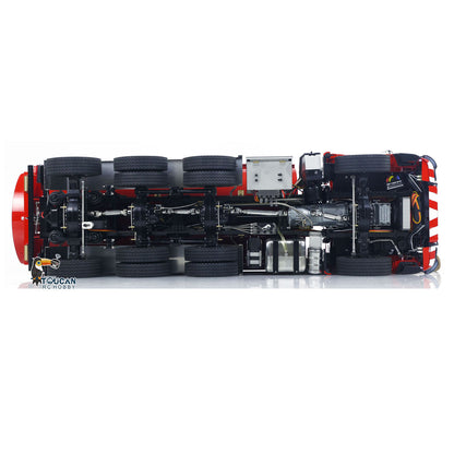 Metal 1/14 RC Hydraulic Dump Truck 8*8 3Speed Radio Controlled Roll Off Tipper 3363 Rear Axle Steering Light & Sound System