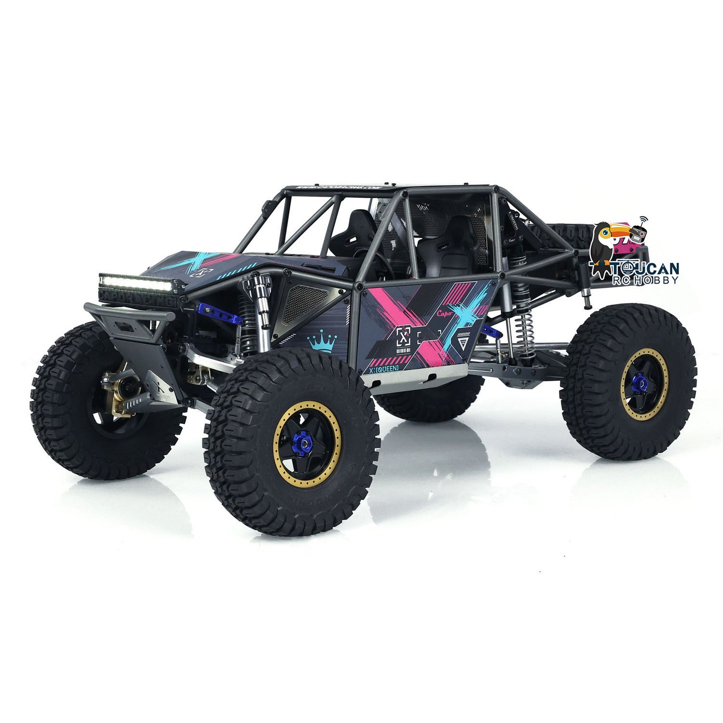 US Stock Capo U4 Queen 1/8 RC Crawler Light Sounds Smoke 2 Speed Radio Control Racing Vehicle CD1582X