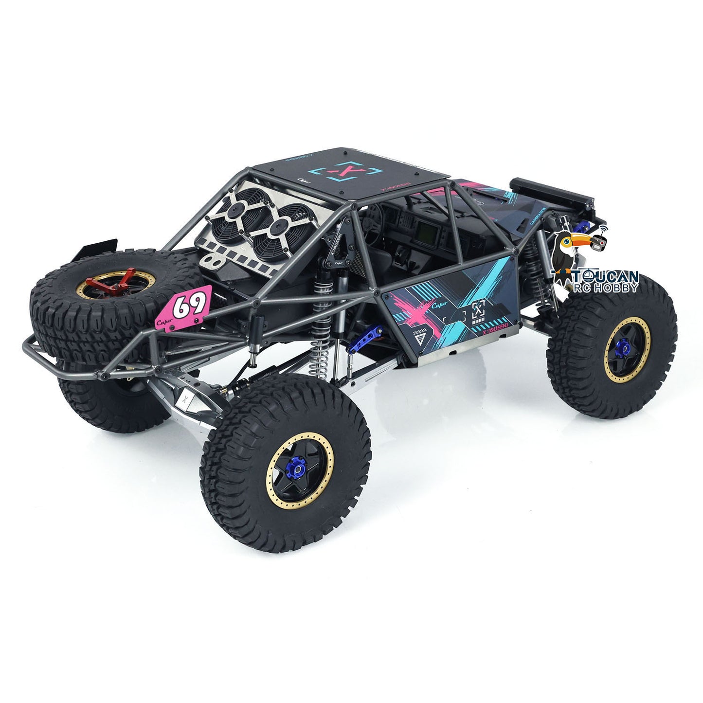 US Stock Capo U4 Queen 1/8 RC Crawler Light Sounds Smoke 2 Speed Radio Control Racing Vehicle CD1582X