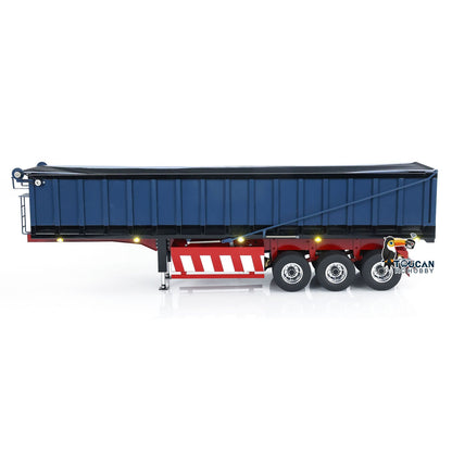 HHG Model 1/14 RC Hydraulic Dump Trailer - Metal 3 Axles Electric Landing Legs