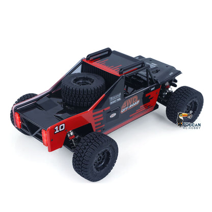 US Stock 1/10 Radio Control Desert Truck 1003 4WD Electric RC Off Road Car Metal Motor Base Light System Gyro Remote Controller 80KM/H