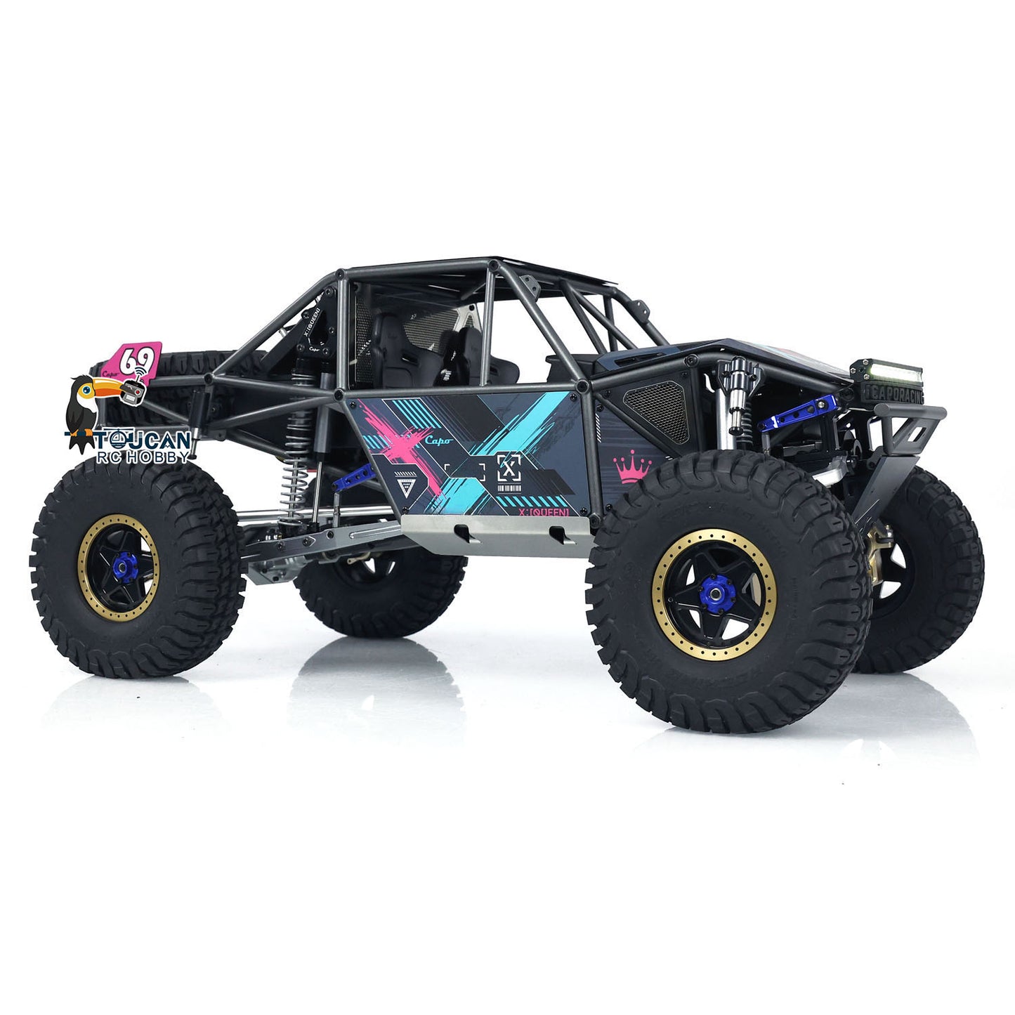 US Stock Capo U4 Queen 1/8 RC Crawler Light Sounds Smoke 2 Speed Radio Control Racing Vehicle CD1582X