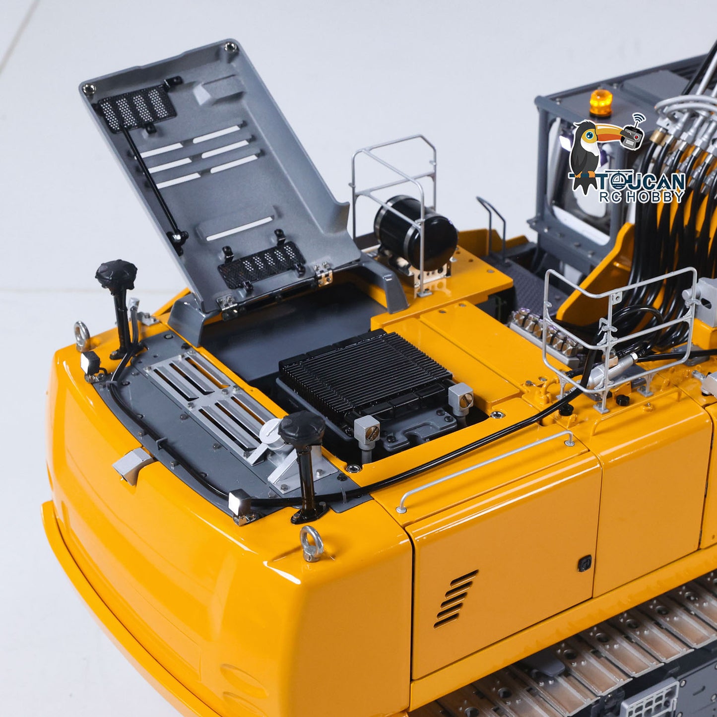 Second Hand 1/14 RC Full Hydraulic Demolition Excavator LESU LR960 RTR Digger Frsky XE Radio