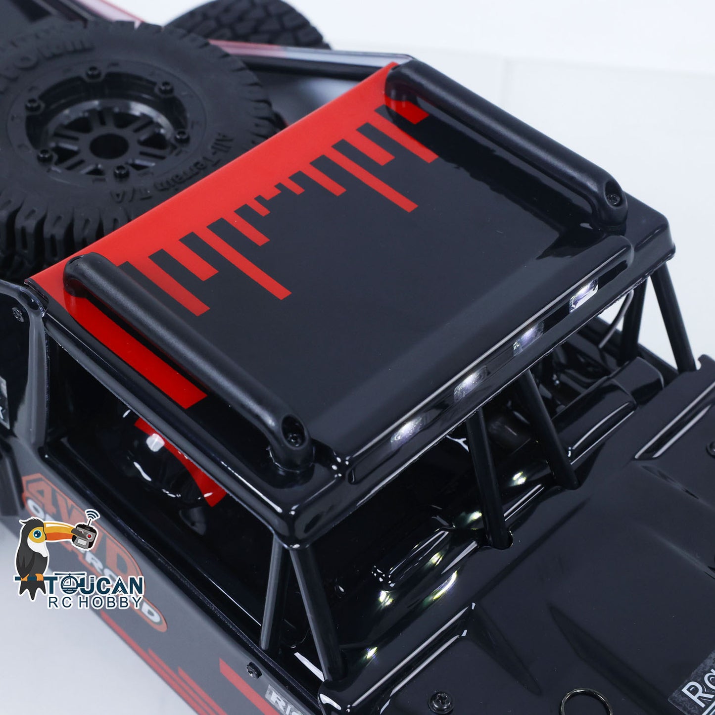 US Stock 1/10 Radio Control Desert Truck 1003 4WD Electric RC Off Road Car Metal Motor Base Light System Gyro Remote Controller 80KM/H