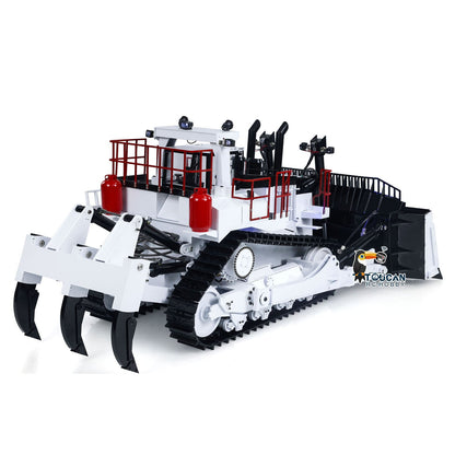 In Stock 1/14 D11T 3-Plow RC Hydraulic Heavy-duty Bulldozer Remote Control Dozers PL18EV Sound Light Smoke Assembled and Painted