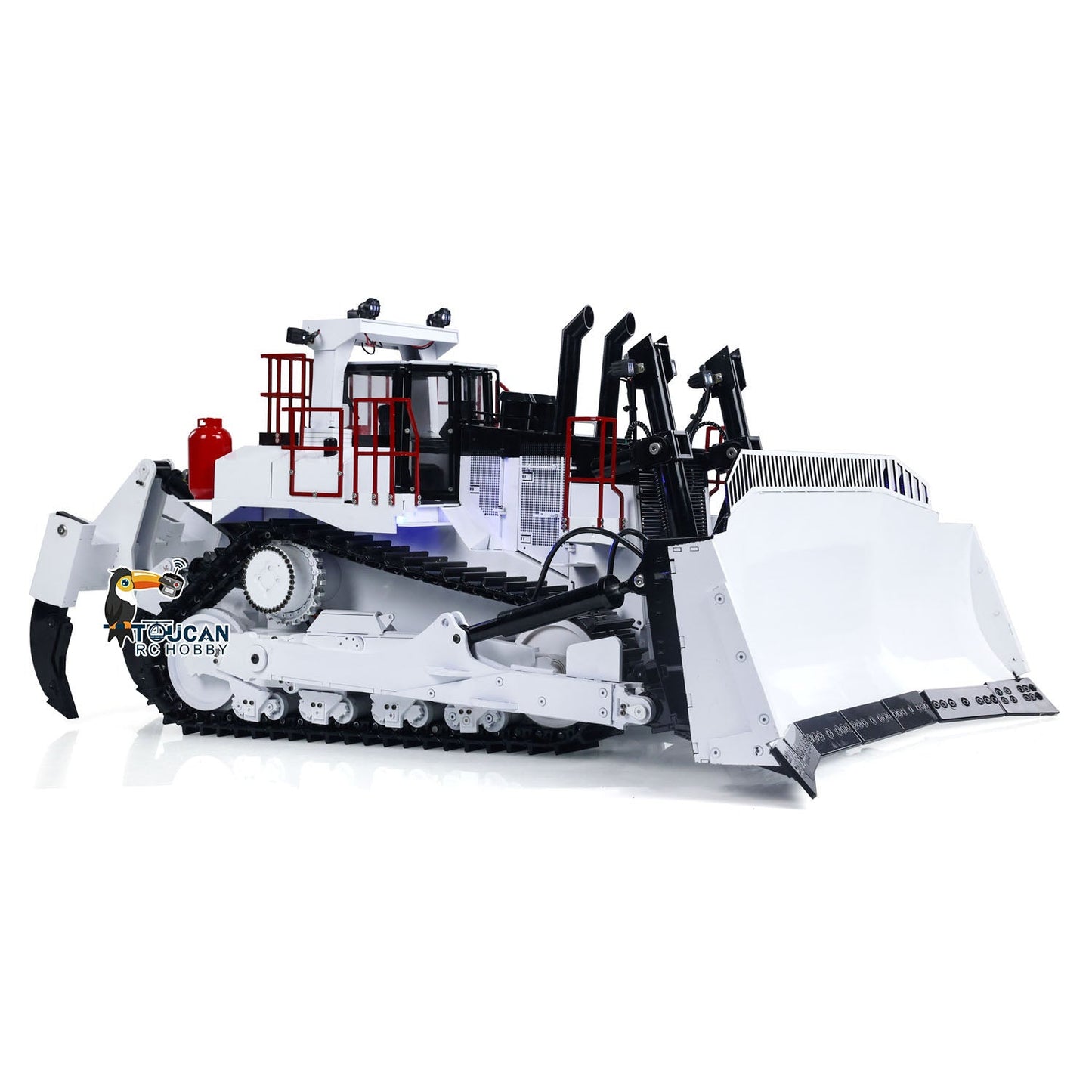 In Stock 1/14 D11T 3-Plow RC Hydraulic Heavy-duty Bulldozer Remote Control Dozers PL18EV Sound Light Smoke Assembled and Painted