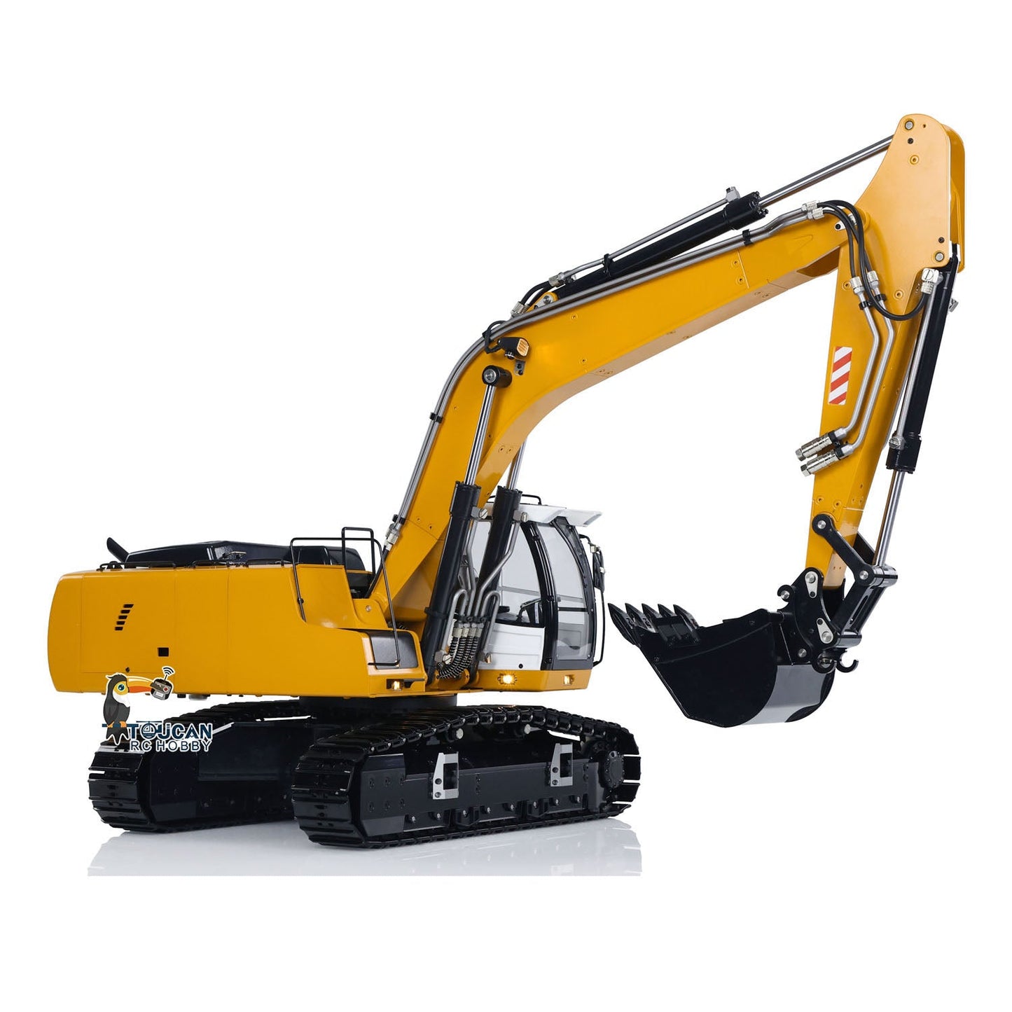 MTM-BA-946 Ready to Operate 1/14 Metal Hydraulic Crawler Excavator w/Hydraulic Grab Multi-Attachments T12D Radio Battery Excluded