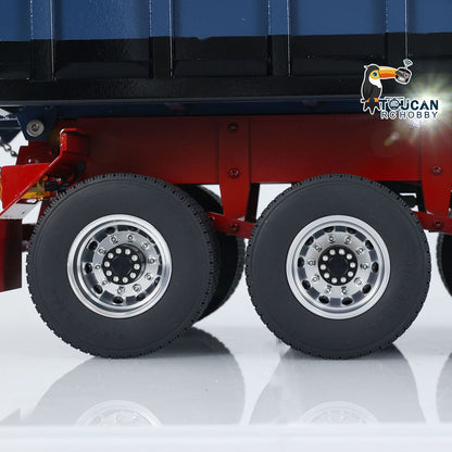 HHG Model 1/14 RC Hydraulic Dump Trailer - Metal 3 Axles Electric Landing Legs