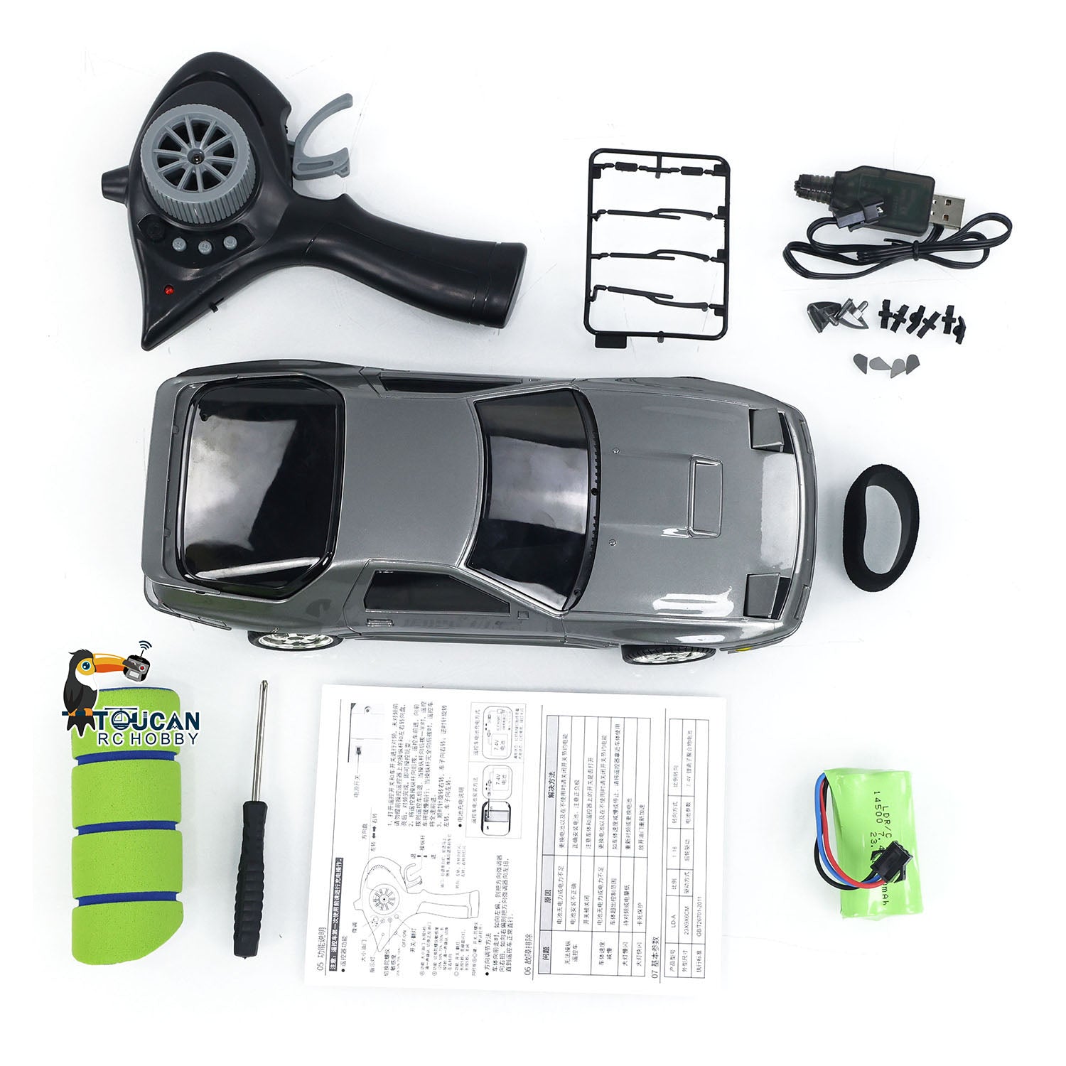 LDRC LD2802 1:28 4WD RC Auto 2.4GHz Afstandsbediening - Volledig Nylon Frame RTR Model Speelgoed