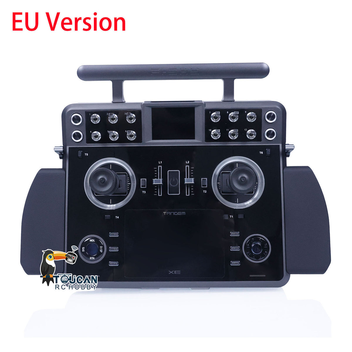 Radio FrSky Tandem XE EU 900MHz/2.4GHz Mode 2 Battery Neck Strap Standard Sliders Glossy Black Panel Radio FrSky Tandem XE EU 900MHz/2.4GHz Mode 2 Battery Neck Strap Standard Sliders Glossy Black Panel