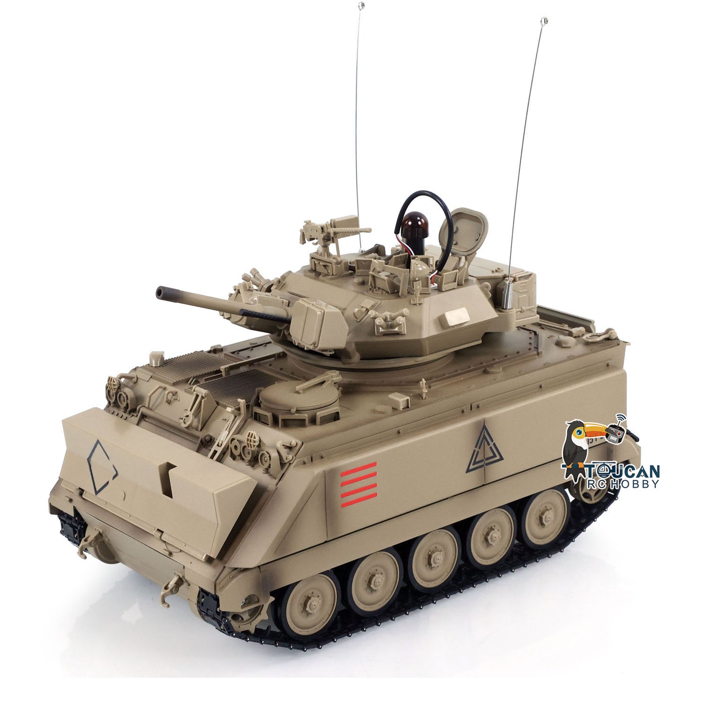US Stock TD 1/16 RC Military Tank M2412-A M113A1 MRV 320 Turret Rotary Barrel Recoil Elevation Infrared Driving Wheel Idlers Gearbox
