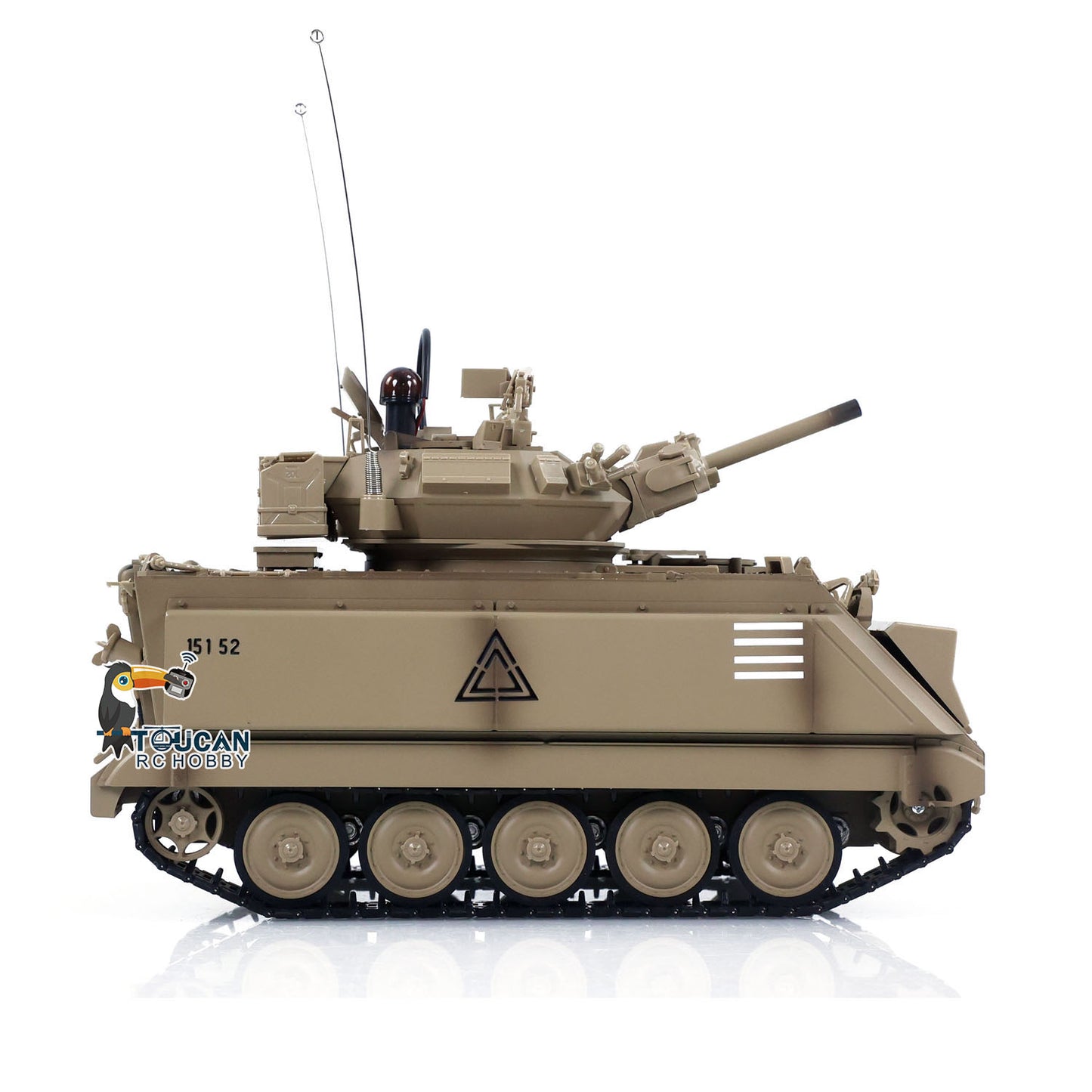 US Stock TD 1/16 RC Military Tank M2412-A M113A1 MRV 320 Turret Rotary Barrel Recoil Elevation Infrared Driving Wheel Idlers Gearbox