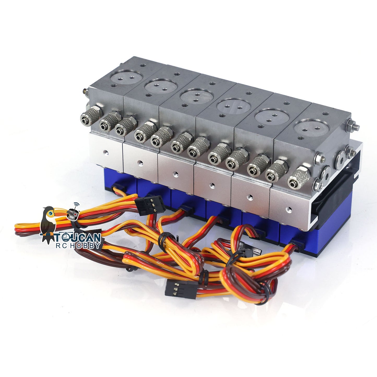 Kabolite 6CH Directional Valve/Metal Female Connector/Coarse Filter for K970 1/14 RC Hydraulic Tracked Excavator DIY Model for Enthusiast