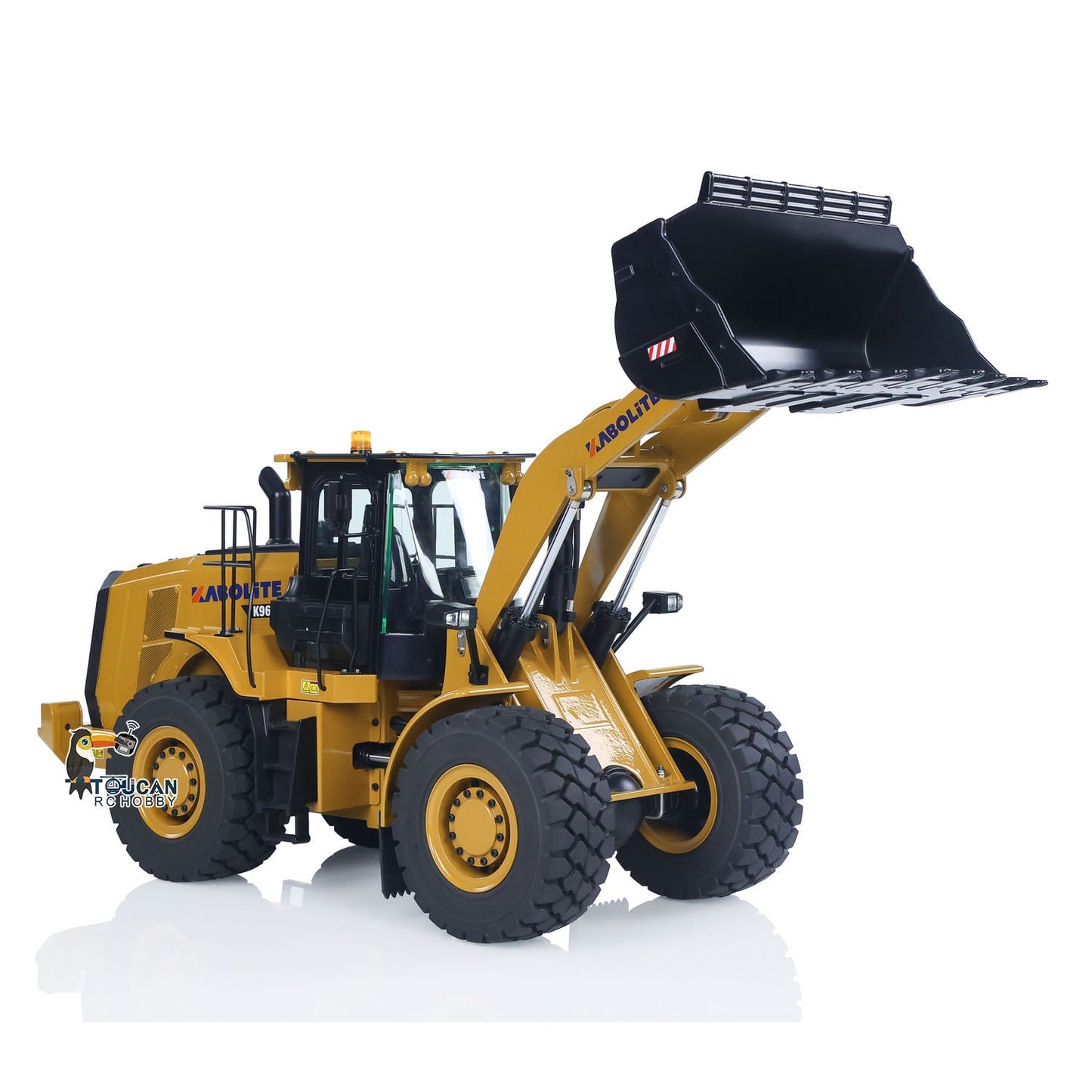 US Stock HUINA K966 KABOLITE 2.4Ghz 1/16 Scale Hydraulic RC Loader 966 Truck Car RTR Model W/7500mAh Battery Charger Light Transmitter