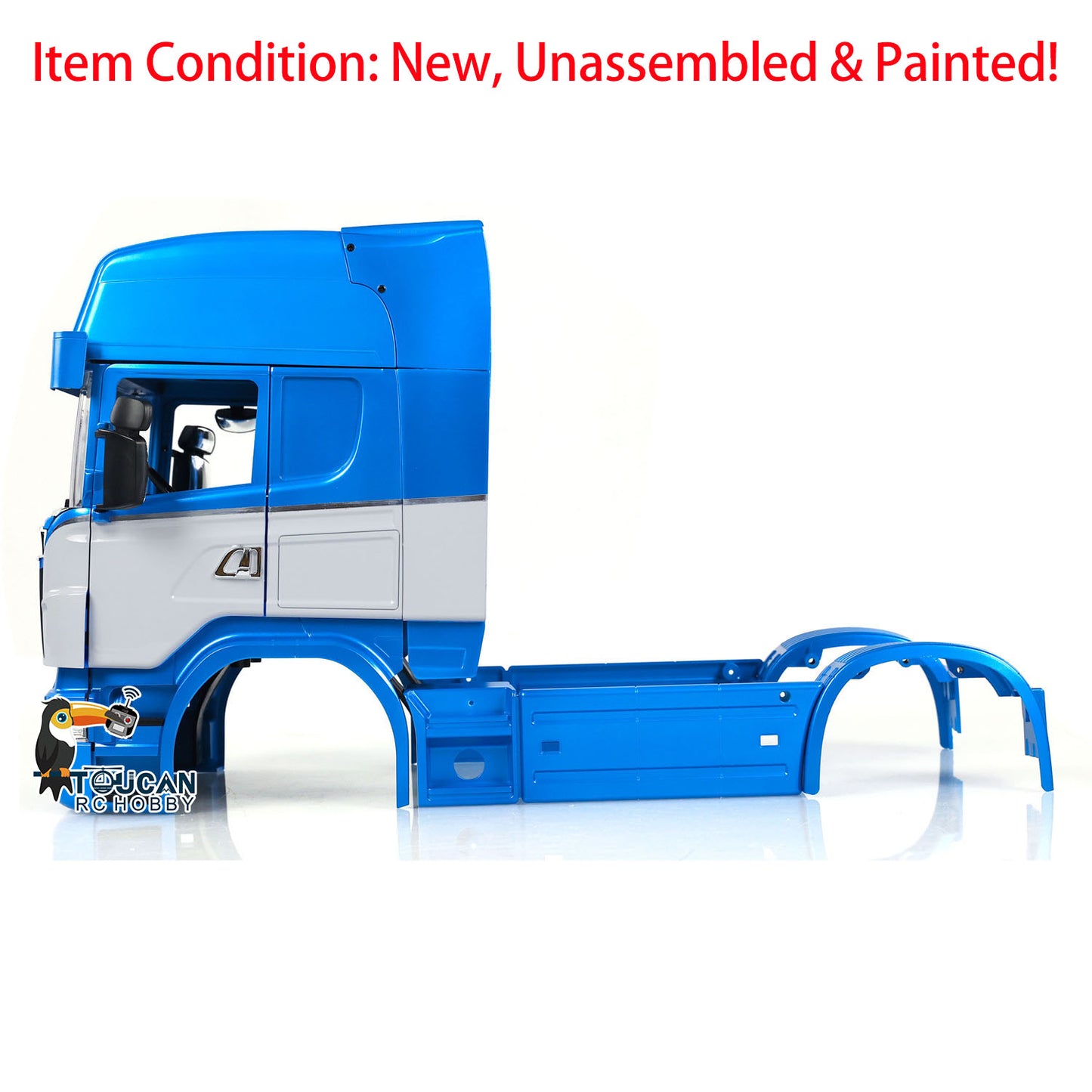 Plastic R730 Cabin Body Shell for 1/14 RC Car 6x6 6x4 Remote Control Tractor Simulation Truck Hobby Model DIY Painted