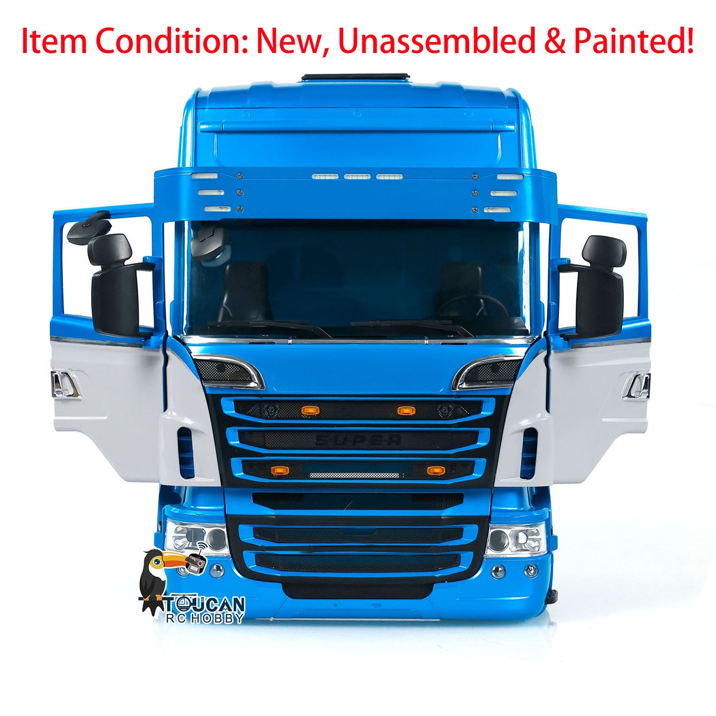 Plastic R730 Cabin Body Shell for 1/14 RC Car 6x6 6x4 Remote Control Tractor Simulation Truck Hobby Model DIY Painted