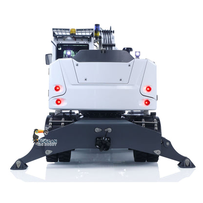 Big Discount 1:14 Metal RC Hydraulic Wheeled Excavator LR914 4*4 3-arms Digger Engineering Vehicle RTR Axle Lock Upgrade Brushless Motor 8-ways Valve PL18EV Lite Radio Controller Light Sound