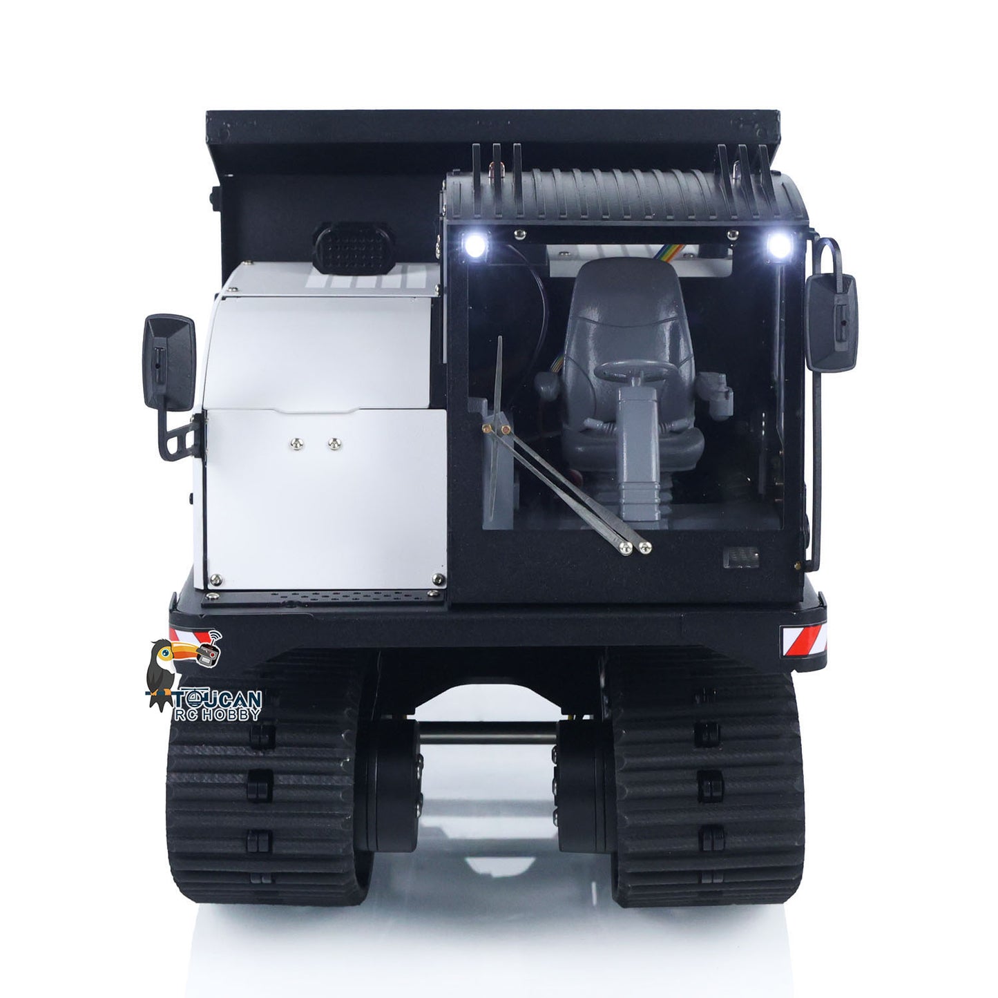 Fast Free Shipping Metal 1/14 RC Hydraulic Crawler Dump Truck T14R Radio Controlled Tracked Tipper RTR Construction Vehicle ST8 Light Sound Battery