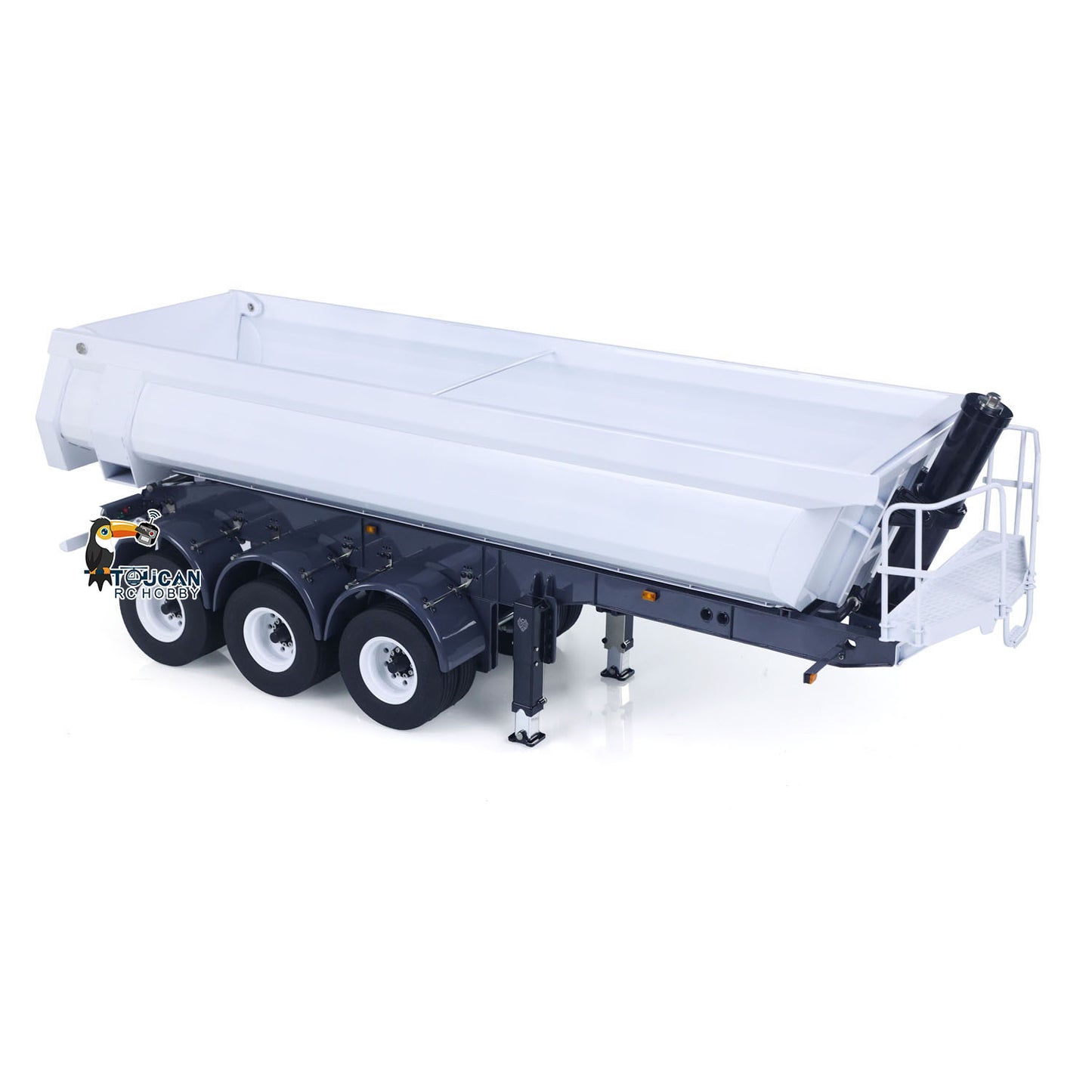 LESU A0045 1/14 Metal Hydraulic RC Semi Dump Trailer Model with Electric Legs for RC Tractor Truck Construction Model Enthusiast