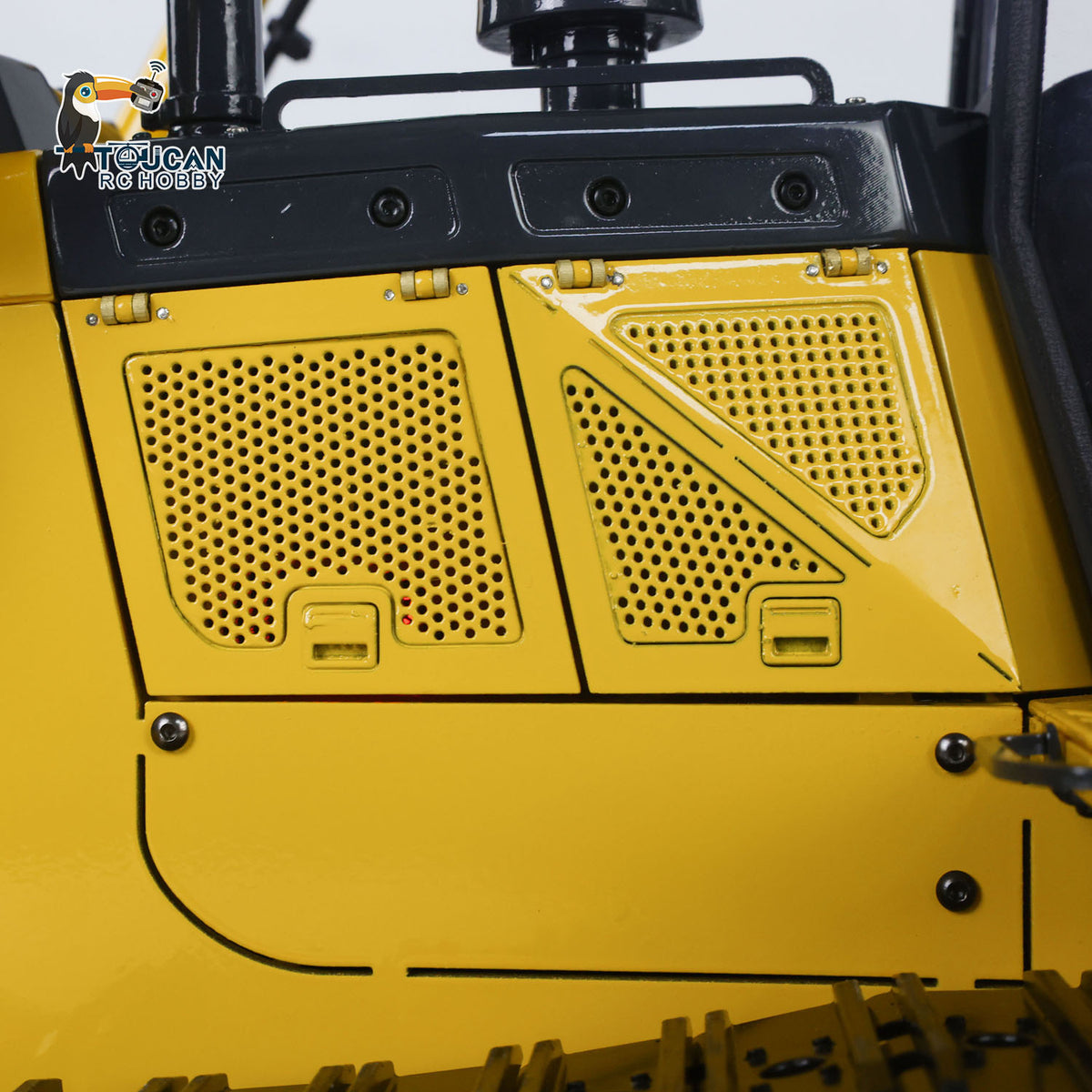 TOUCAN RC HOBBY JZModel 1/12 RC Metal Hydraulic Bulldozer D65EX Radio Controlled Heavy Machine Model Emulated Construction Car I6S Light Sound