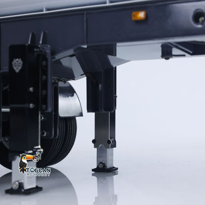 LESU A0045 1/14 Metal Hydraulic RC Semi Dump Trailer Model with Electric Legs for RC Tractor Truck Construction Model Enthusiast