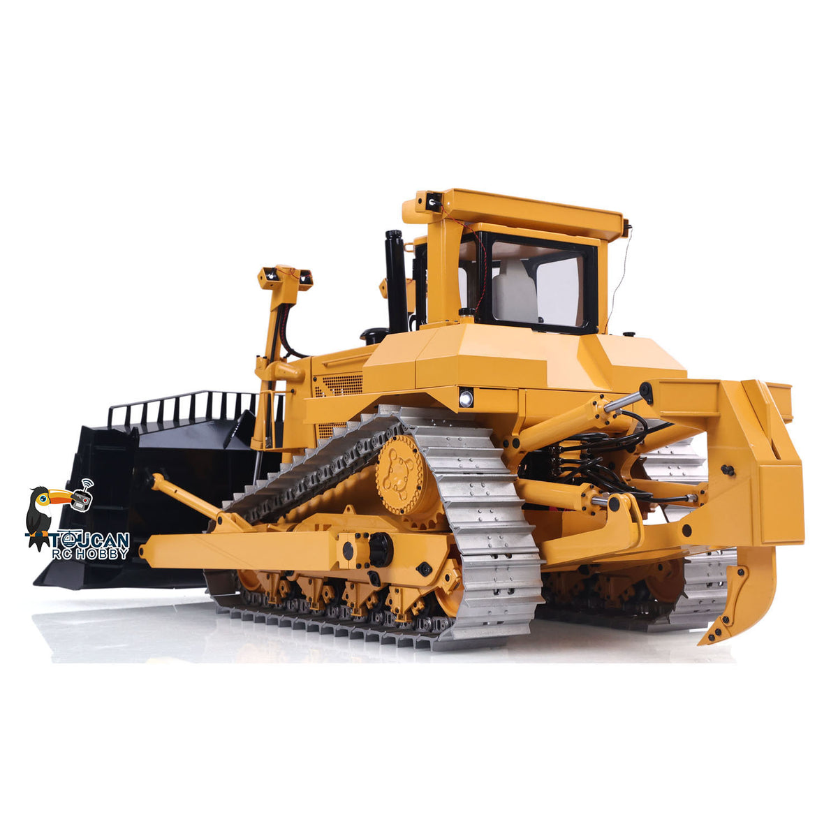 TOUCAN RC HOBBY JDModel JDM-98 Ultra 1/14 Metal Hydraulic 4CH Valves Remote Control Bulldozer DXR2 Flysky ST8 Radio Sound System Light Pump ESC Motor