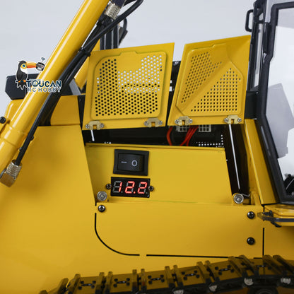 TOUCAN RC HOBBY JZModel 1/12 RC Metal Hydraulic Bulldozer D65EX Radio Controlled Heavy Machine Model Emulated Construction Car I6S Light Sound