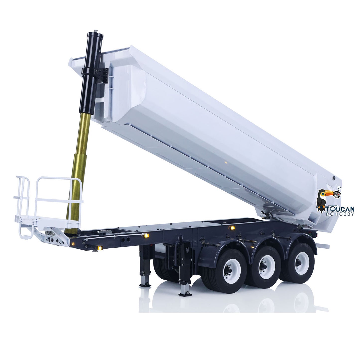 Metal LESU 3Axles 1/14 Hydraulic Dump Trailer for RC Tractor Truck DIY TAMIYA Radio Controlled Lorry Car 1851 3363 R470 770S