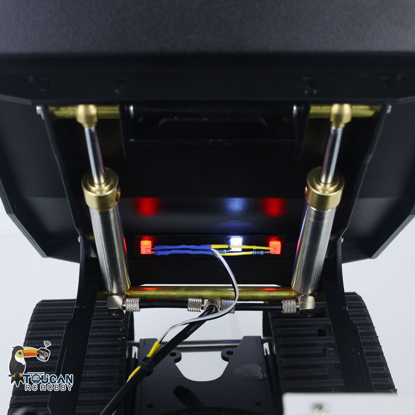 US Stock Metal 1/14 RC Hydraulic Crawler Dump Truck T14R Radio Controlled Tracked Tipper RTR Construction Vehicle ST8 Battery