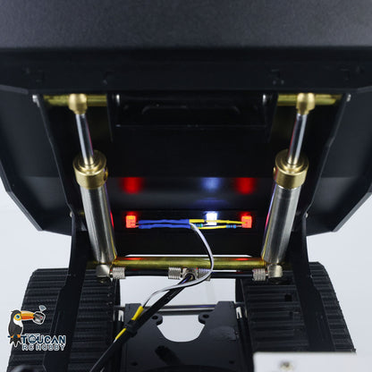 US Stock Metal 1/14 RC Hydraulic Crawler Dump Truck T14R Radio Controlled Tracked Tipper RTR Construction Vehicle ST8 Battery