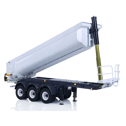 LESU A0045 1/14 Metal Hydraulic RC Semi Dump Trailer Model with Electric Legs for RC Tractor Truck Construction Model Enthusiast