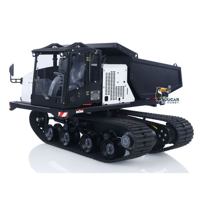 Fast Free Shipping Metal 1/14 RC Hydraulic Crawler Dump Truck T14R Radio Controlled Tracked Tipper RTR Construction Vehicle ST8 Light Sound Battery