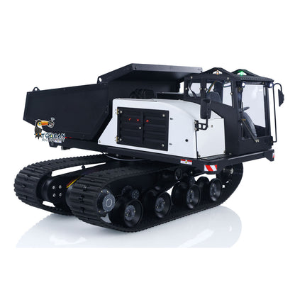 Fast Free Shipping Metal 1/14 RC Hydraulic Crawler Dump Truck T14R Radio Controlled Tracked Tipper RTR Construction Vehicle ST8 Light Sound Battery