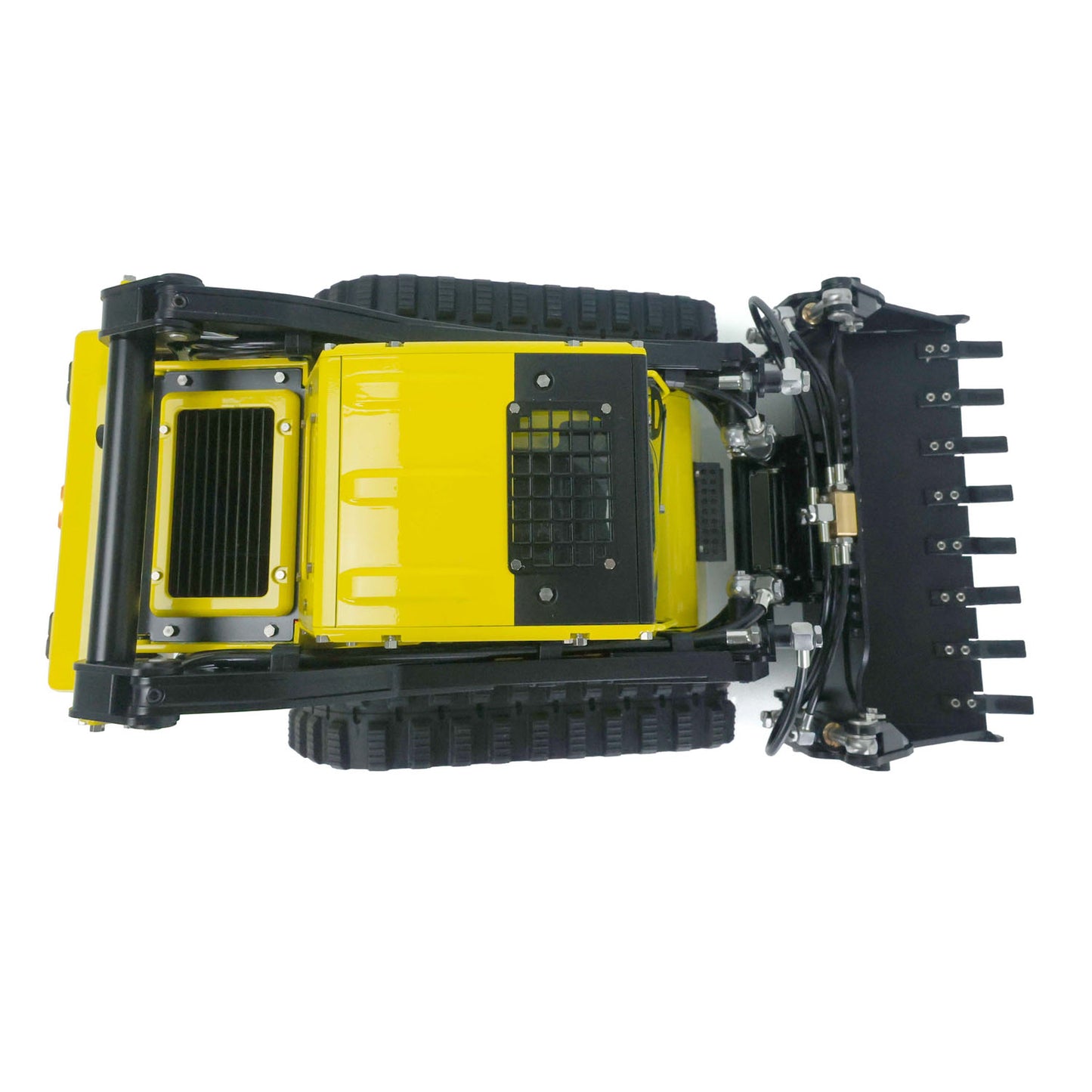 LESU 1/14 Scale Metal Assembled Aoue LT5 Skid-Steer Loader Radio Control Tracked Dozer Blade Openable Bucket Gripper Hay Clamp