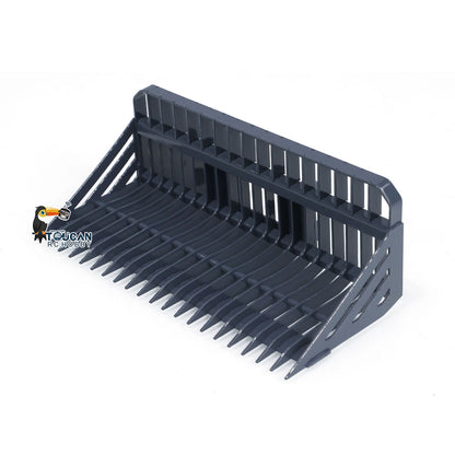 TOUCAN RC HOBBY LESU 1/14 Metal Sieve Bucket Gripper Dozer Shovel Rake Bucket for AOUE MCL8 AT1050 WA100M-8 RC Hydraulic Loader Construction Vehicles DIY Model